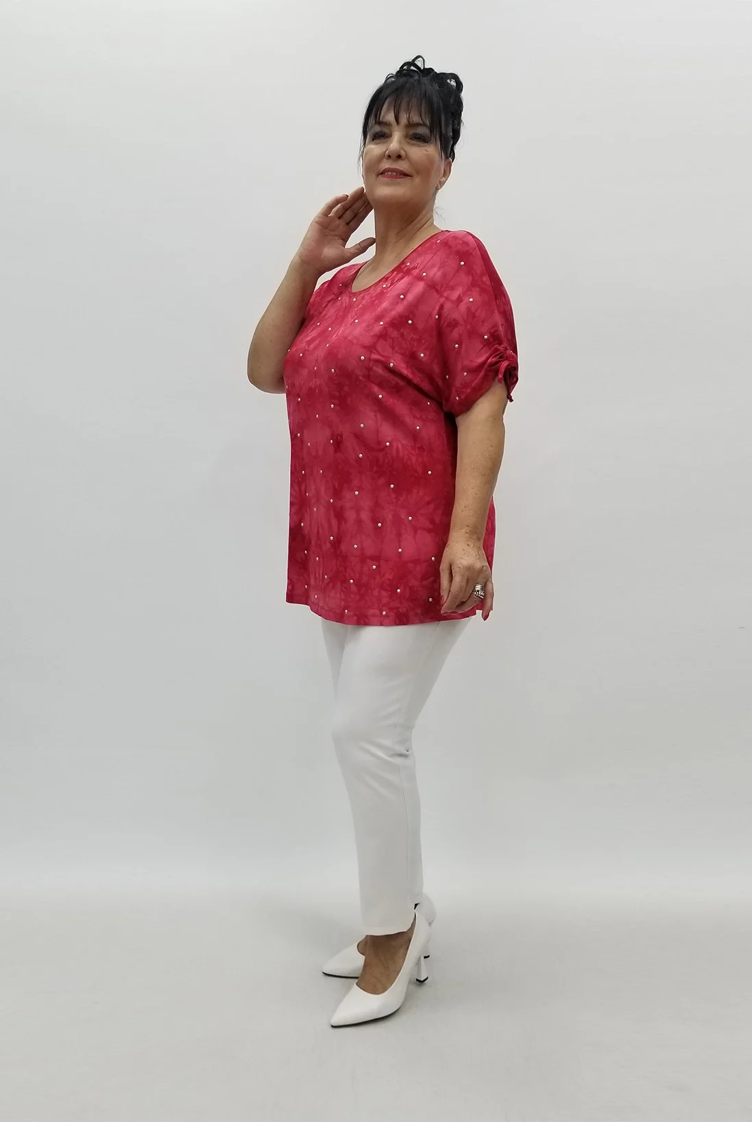 Miraggio Büyük Beden Bluz 99917 BORDO