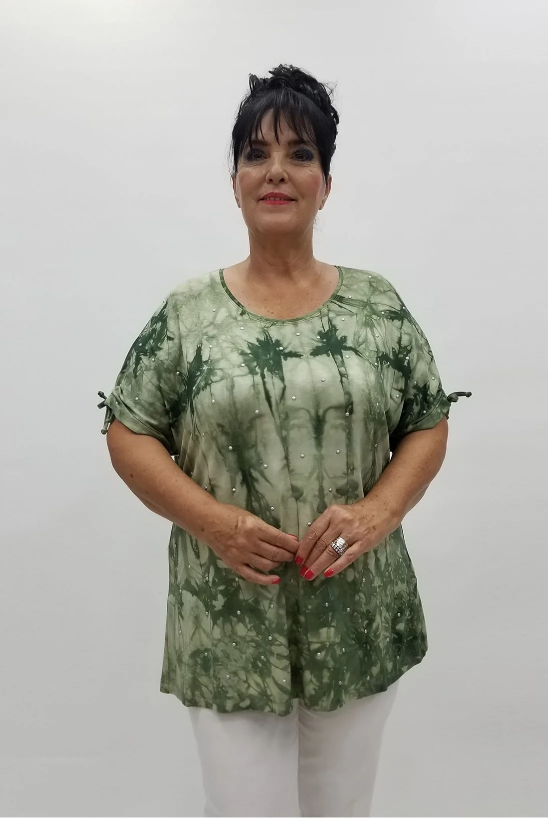 Miraggio Büyük Beden Bluz 99917 HAKİ