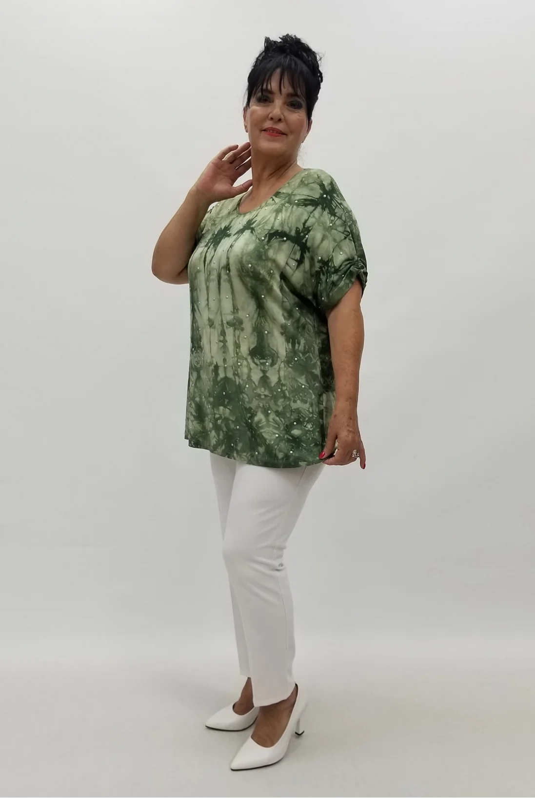 Miraggio Büyük Beden Bluz 99917 HAKİ