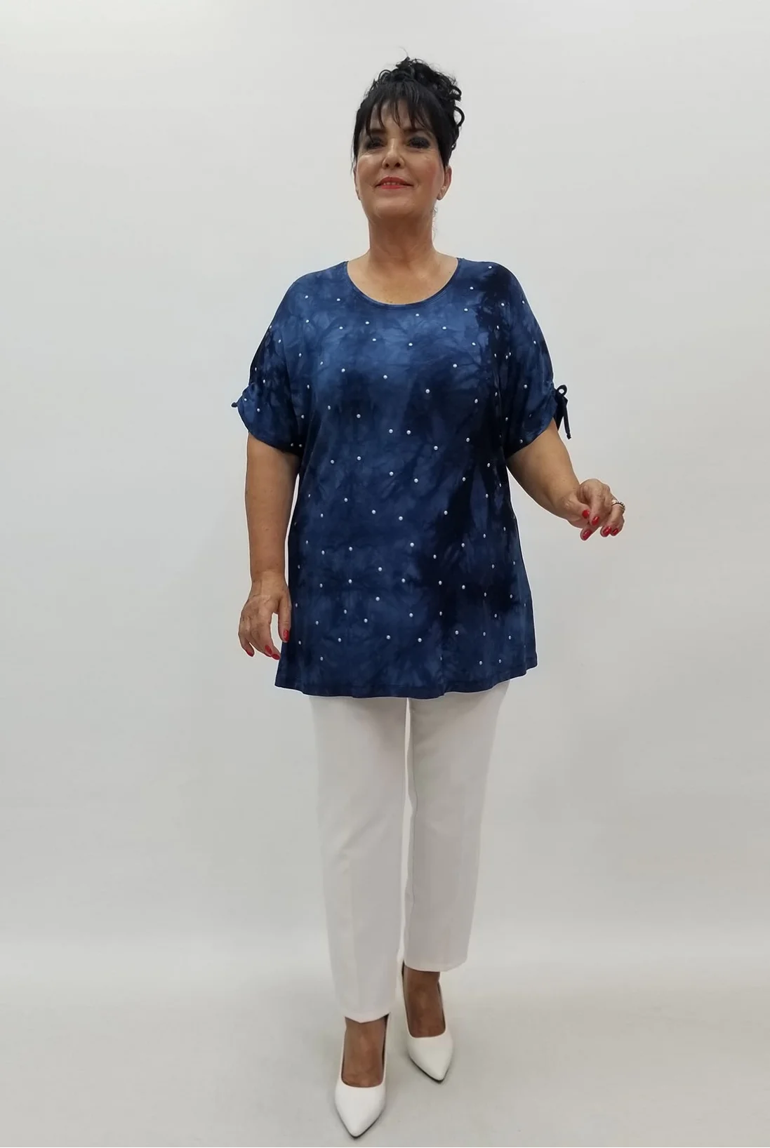 Miraggio Büyük Beden Bluz 99917 İNDİGO