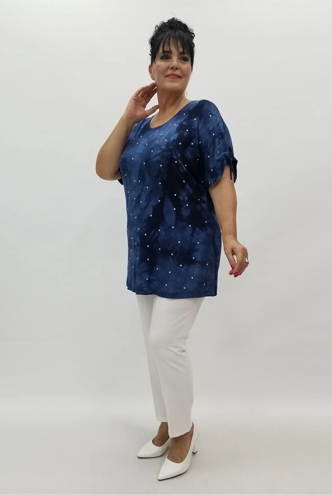 Miraggio Büyük Beden Bluz 99917 İNDİGO