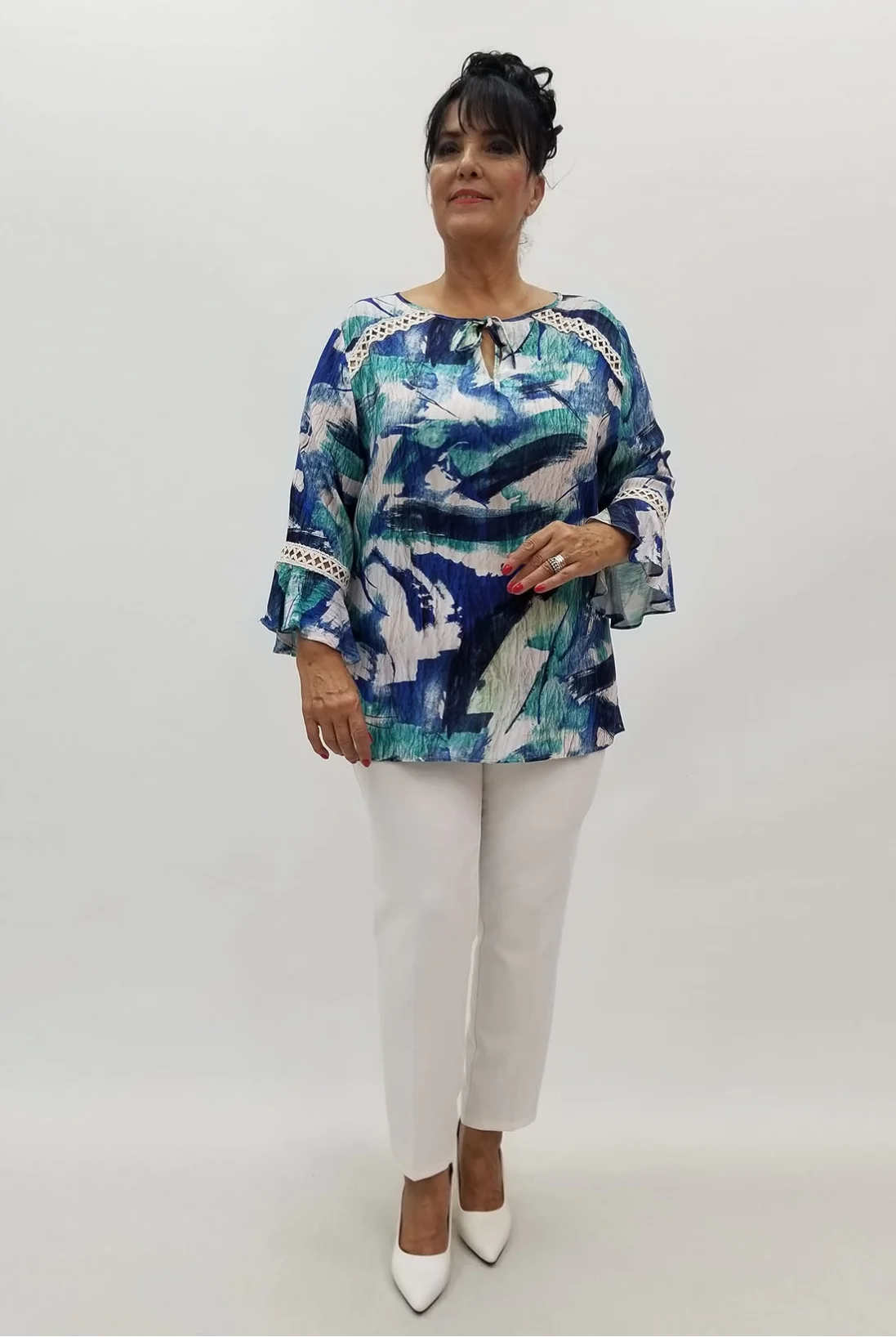 Miraggio Büyük Beden Bluz 99946 LACİVERT