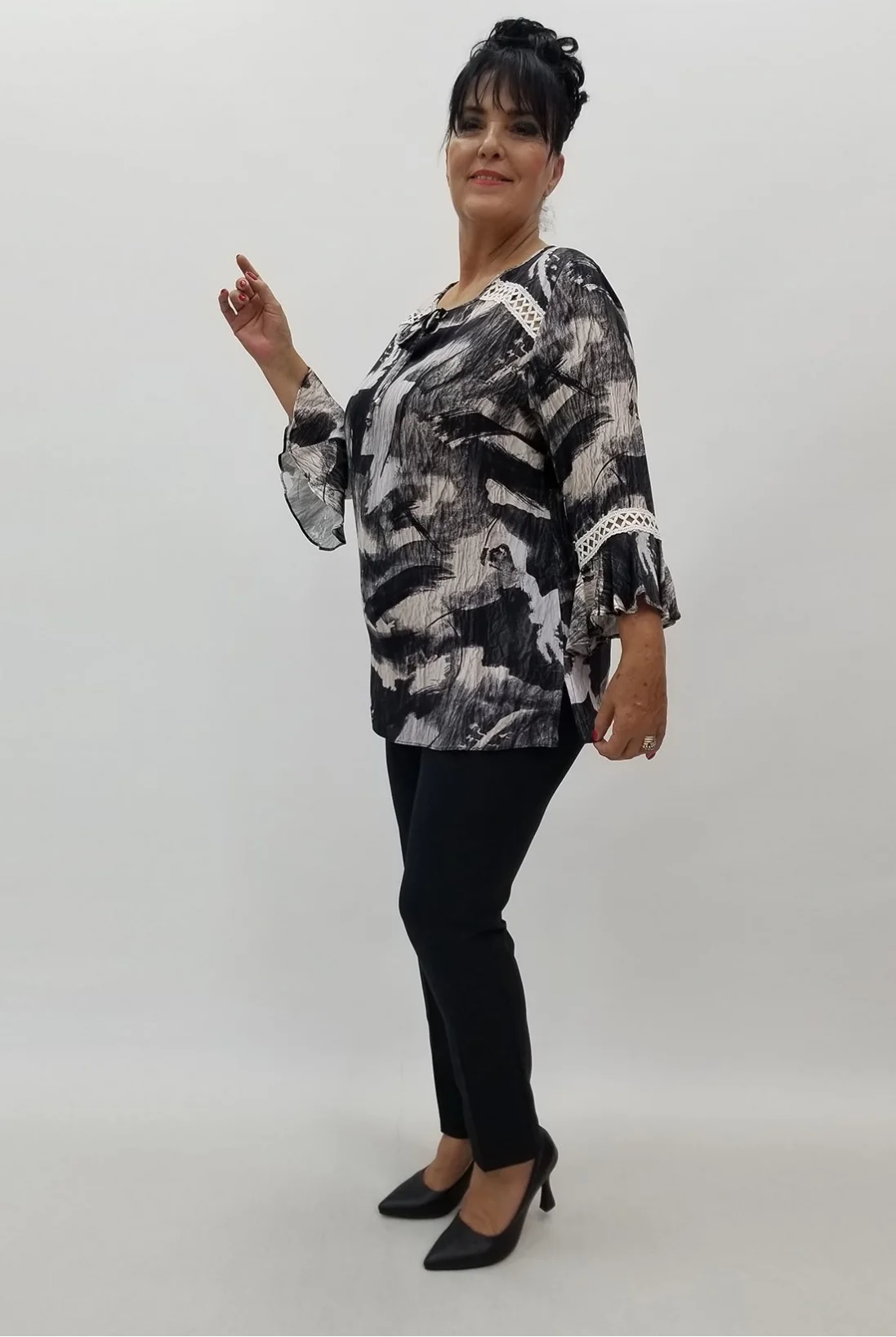 Miraggio Büyük Beden Bluz 99946 SİYAH
