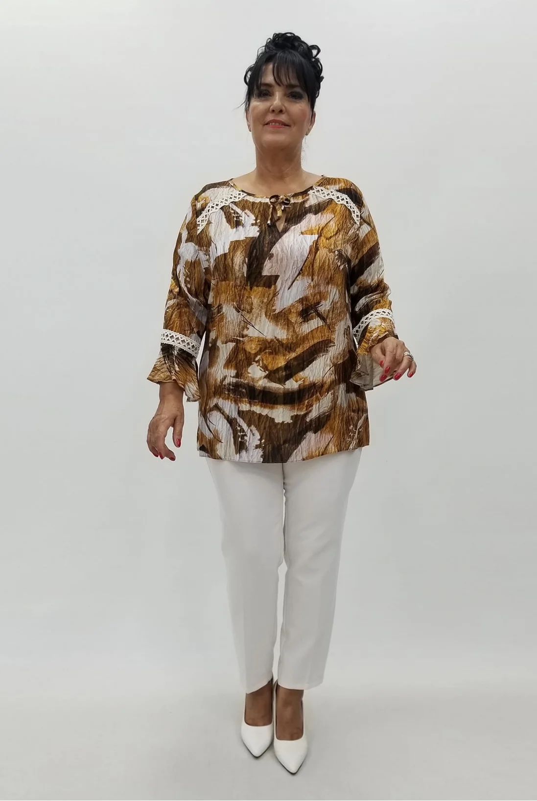 Miraggio Büyük Beden Bluz 99946 TABA