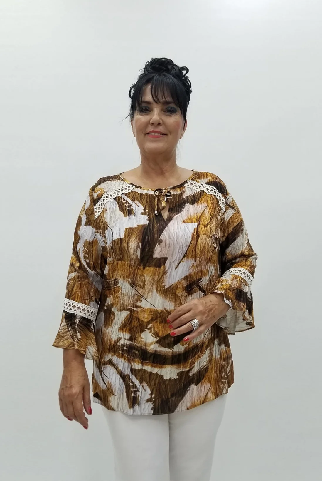 Miraggio Büyük Beden Bluz 99946 TABA