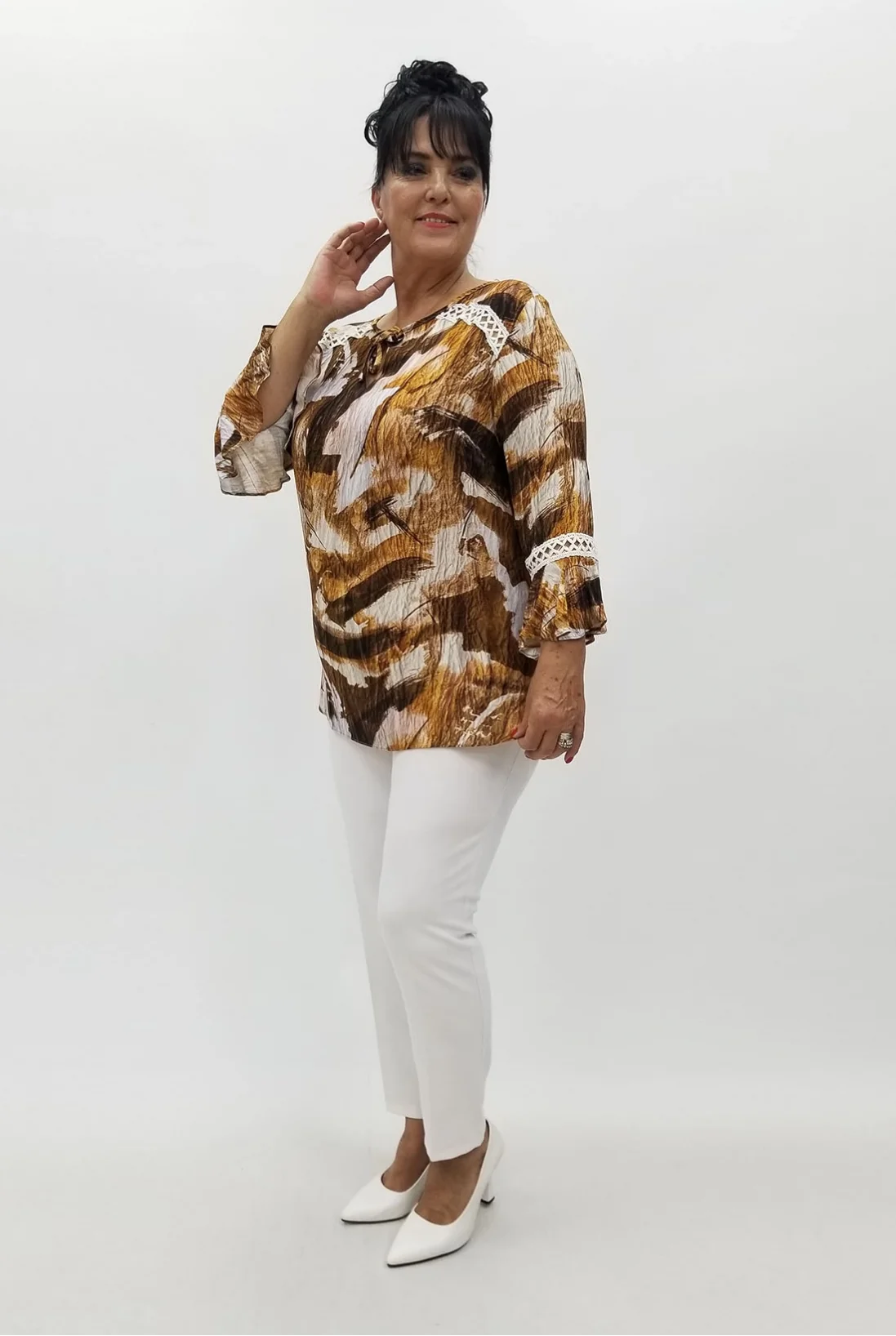 Miraggio Büyük Beden Bluz 99946 TABA