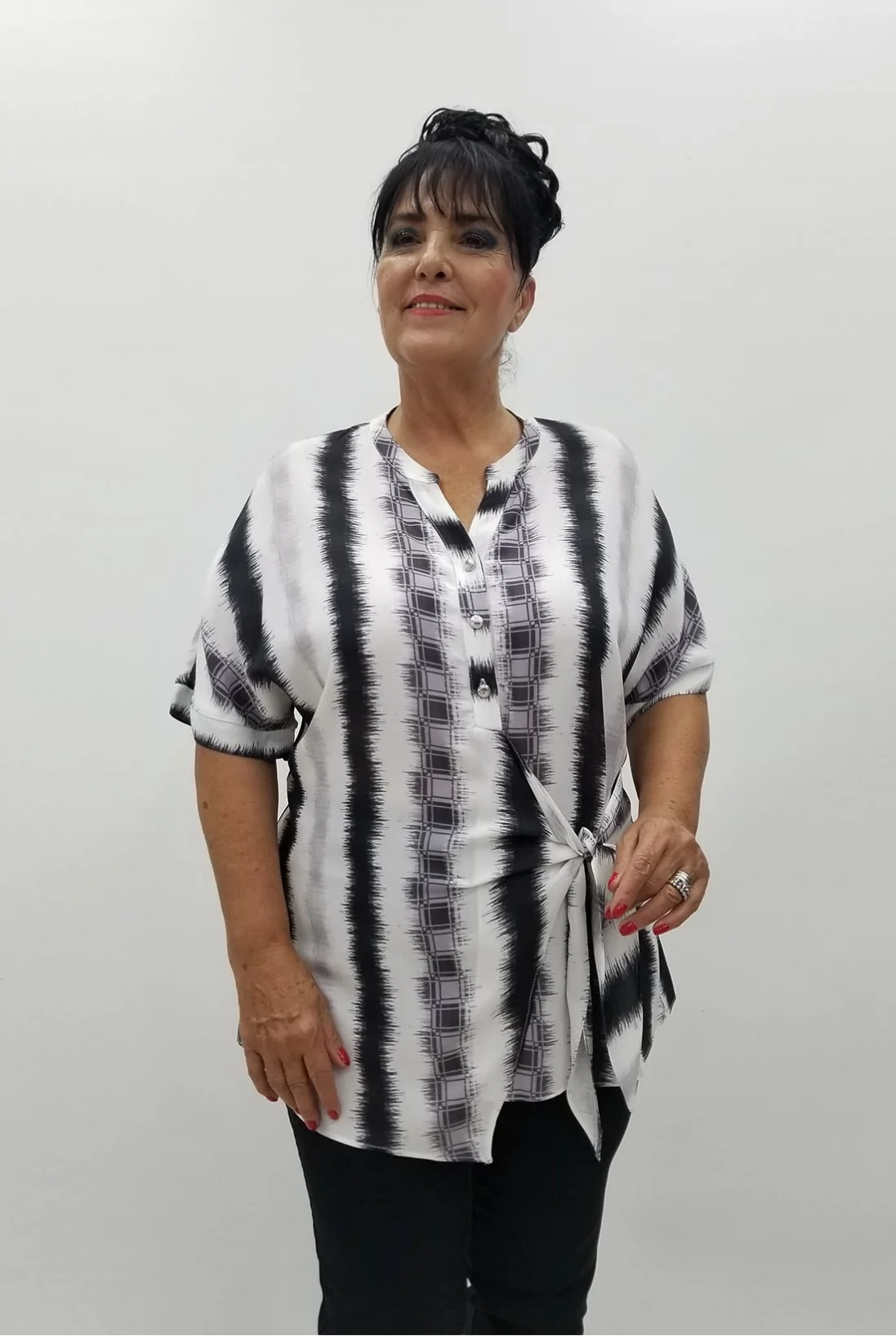 Miraggio Büyük Beden Bluz 99947 SİYAH