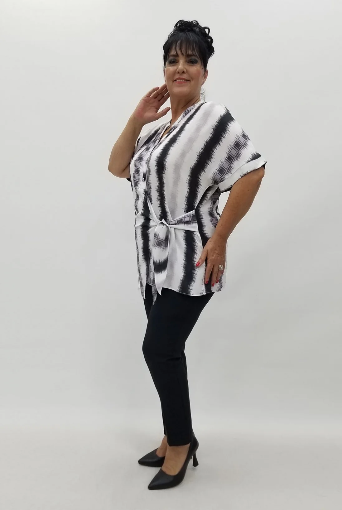 Miraggio Büyük Beden Bluz 99947 SİYAH