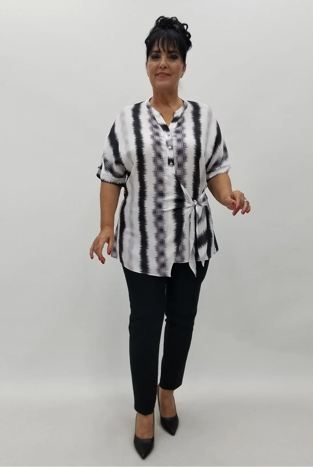 Miraggio Büyük Beden Bluz 99947 SİYAH