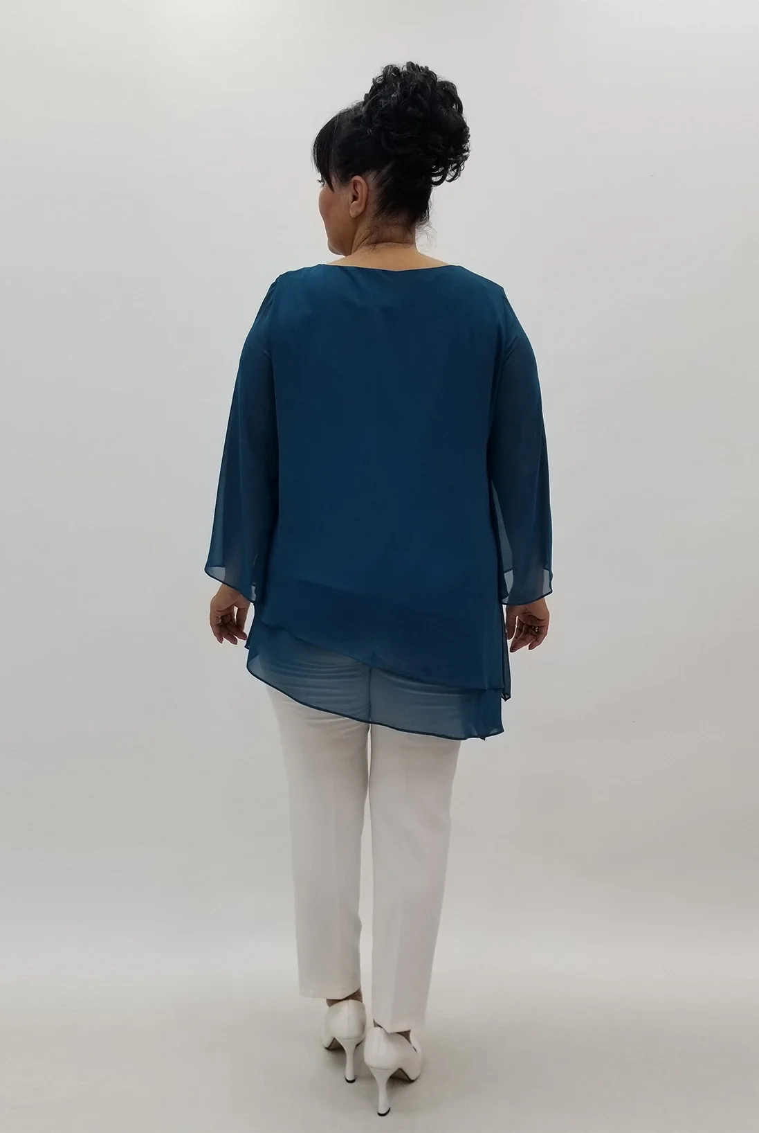 Miraggio Büyük Beden Bluz 99964 PETROL