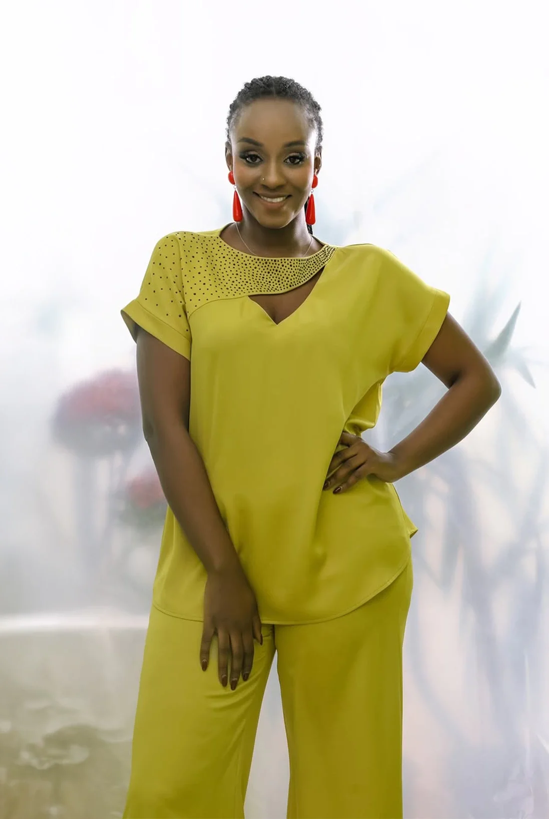 Miraggio Büyük Beden Bluz 99965 FISTIK YEŞİL