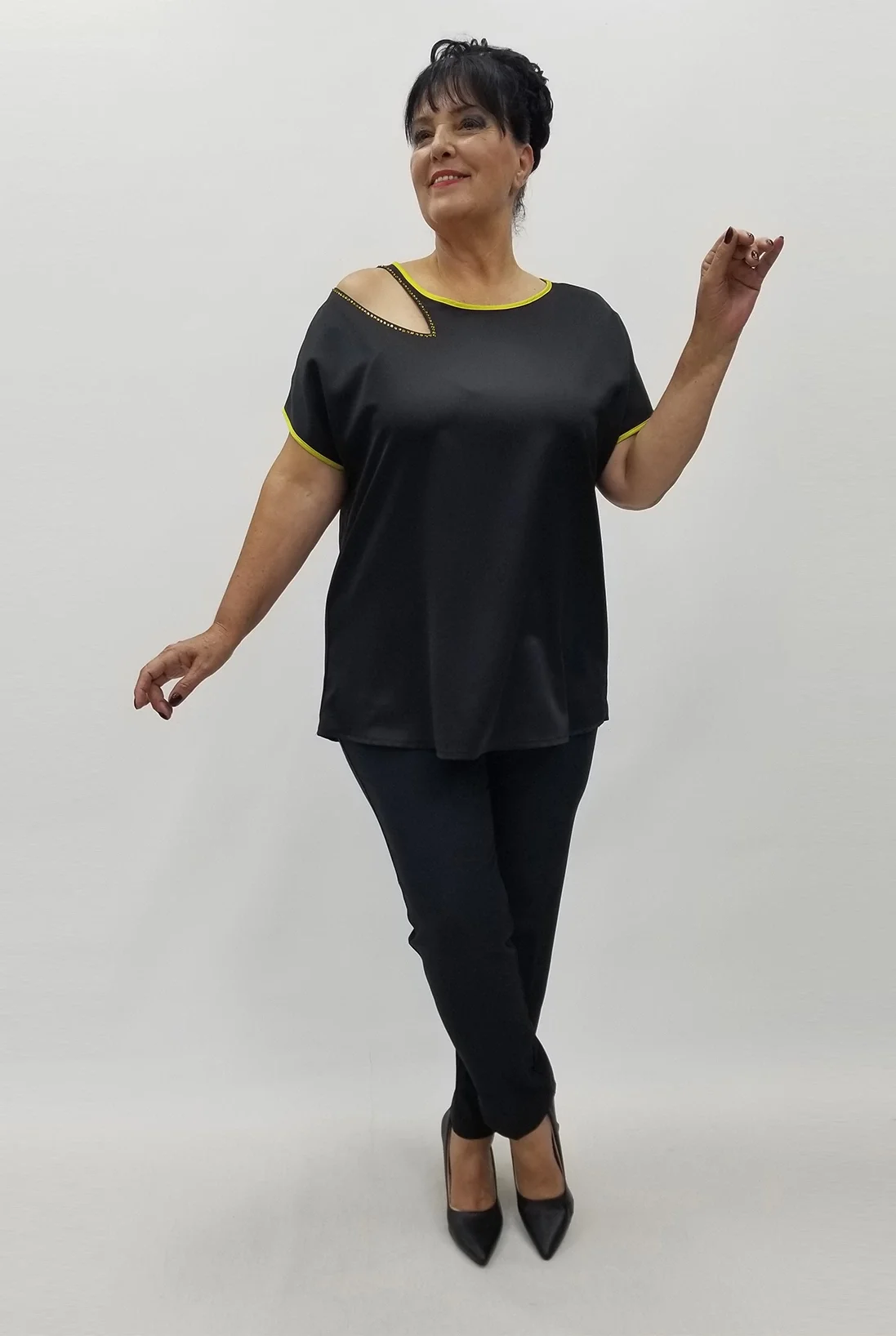 Miraggio Büyük Beden Bluz 99966 SİYAH