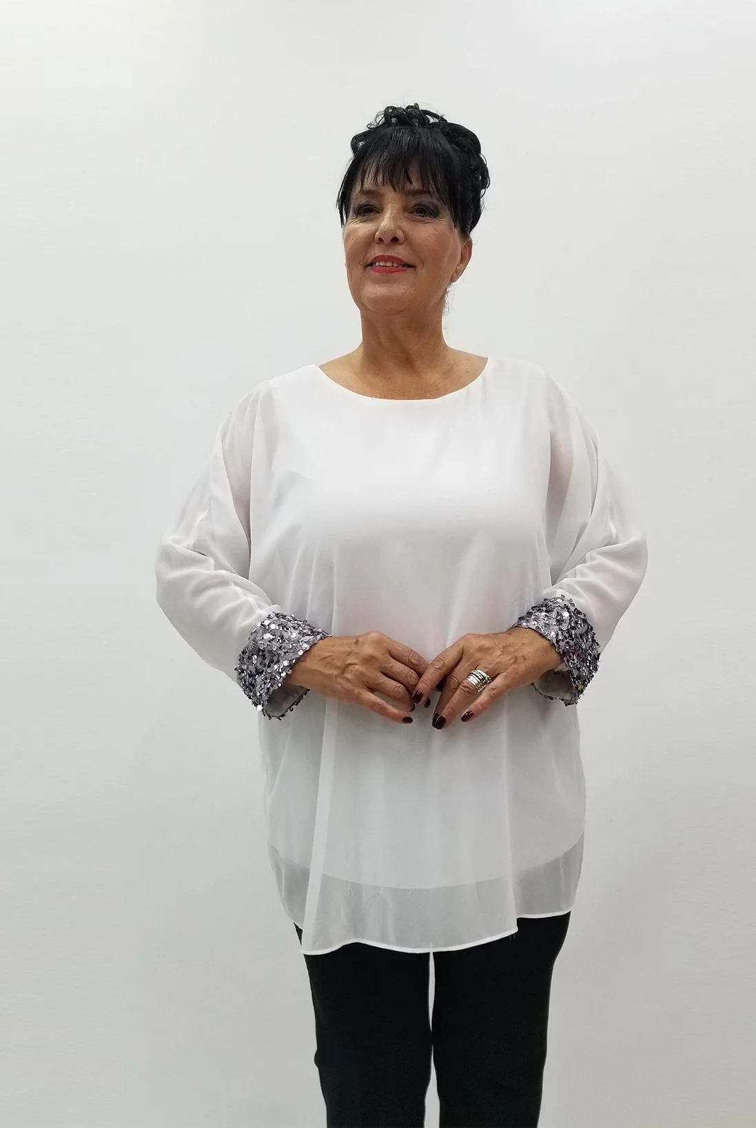 Miraggio Büyük Beden Bluz 99967 BEYAZ