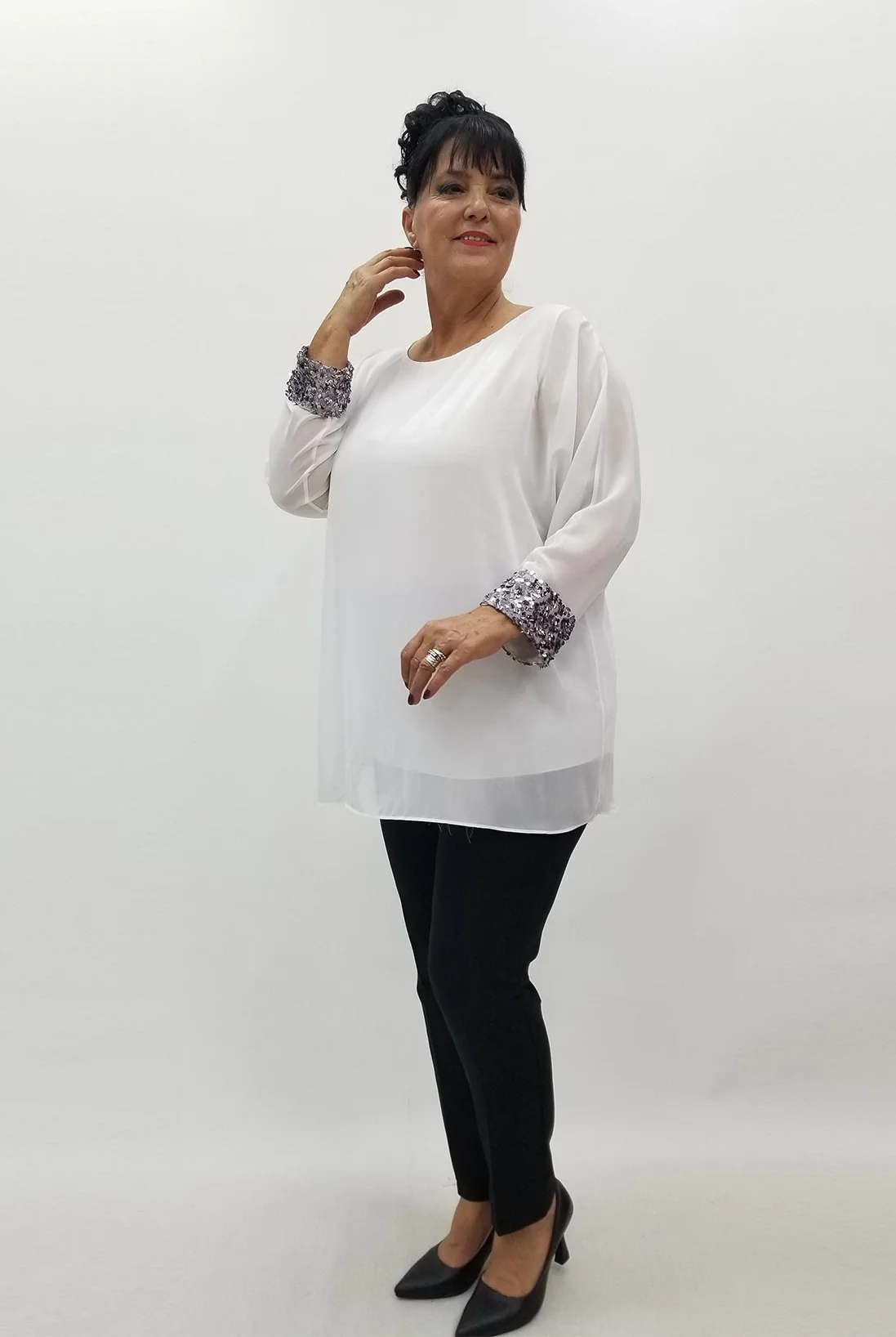 Miraggio Büyük Beden Bluz 99967 BEYAZ