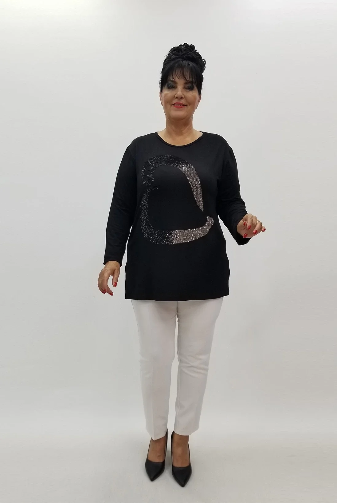 Miraggio Büyük Beden Bluz 99976 SİYAH