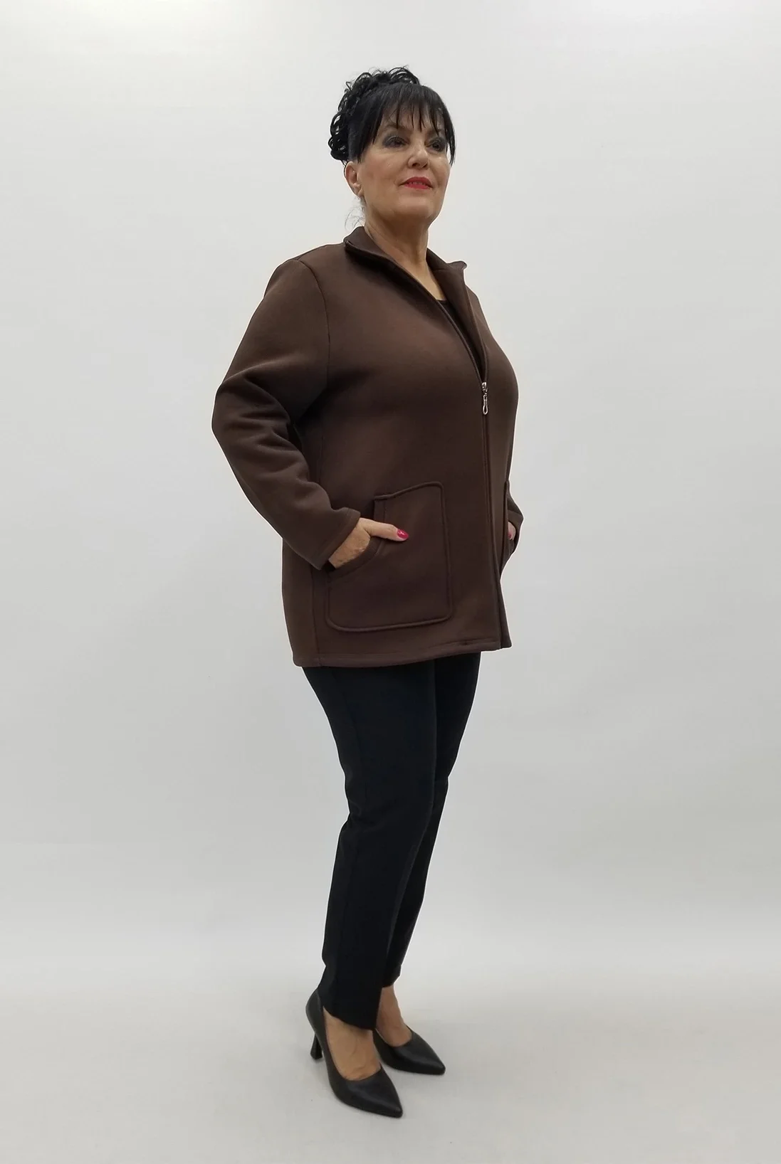 Miraggio Büyük Beden Ceket 4008 KAHVE