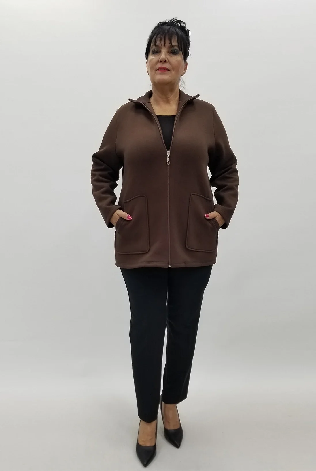 Miraggio Büyük Beden Ceket 4008 KAHVE