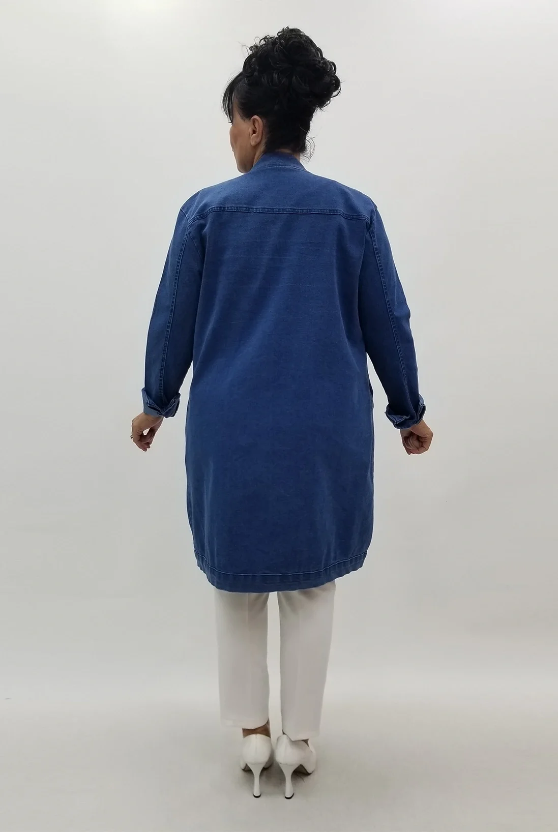 Miraggio Büyük Beden Ceket 4056 KOT MAVİ