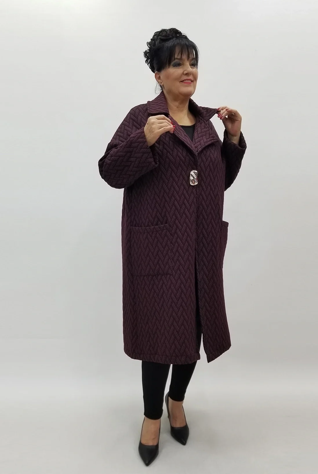 Miraggio Büyük Beden Ceket 4124 BORDO