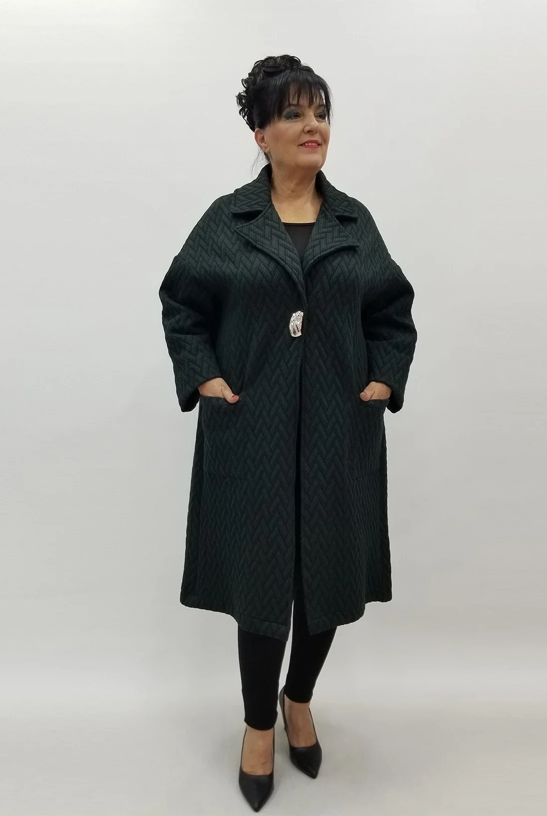 Miraggio Büyük Beden Ceket 4124 YEŞİL