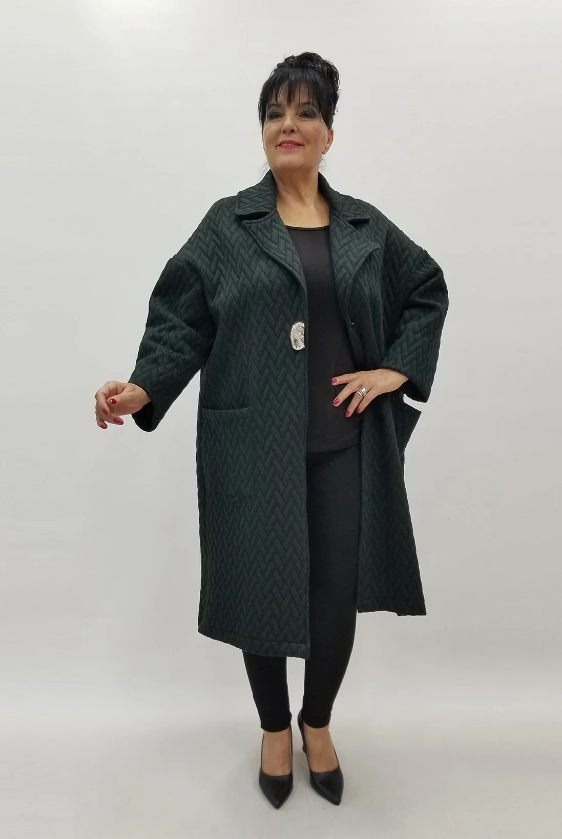 Miraggio Büyük Beden Ceket 4124 YEŞİL