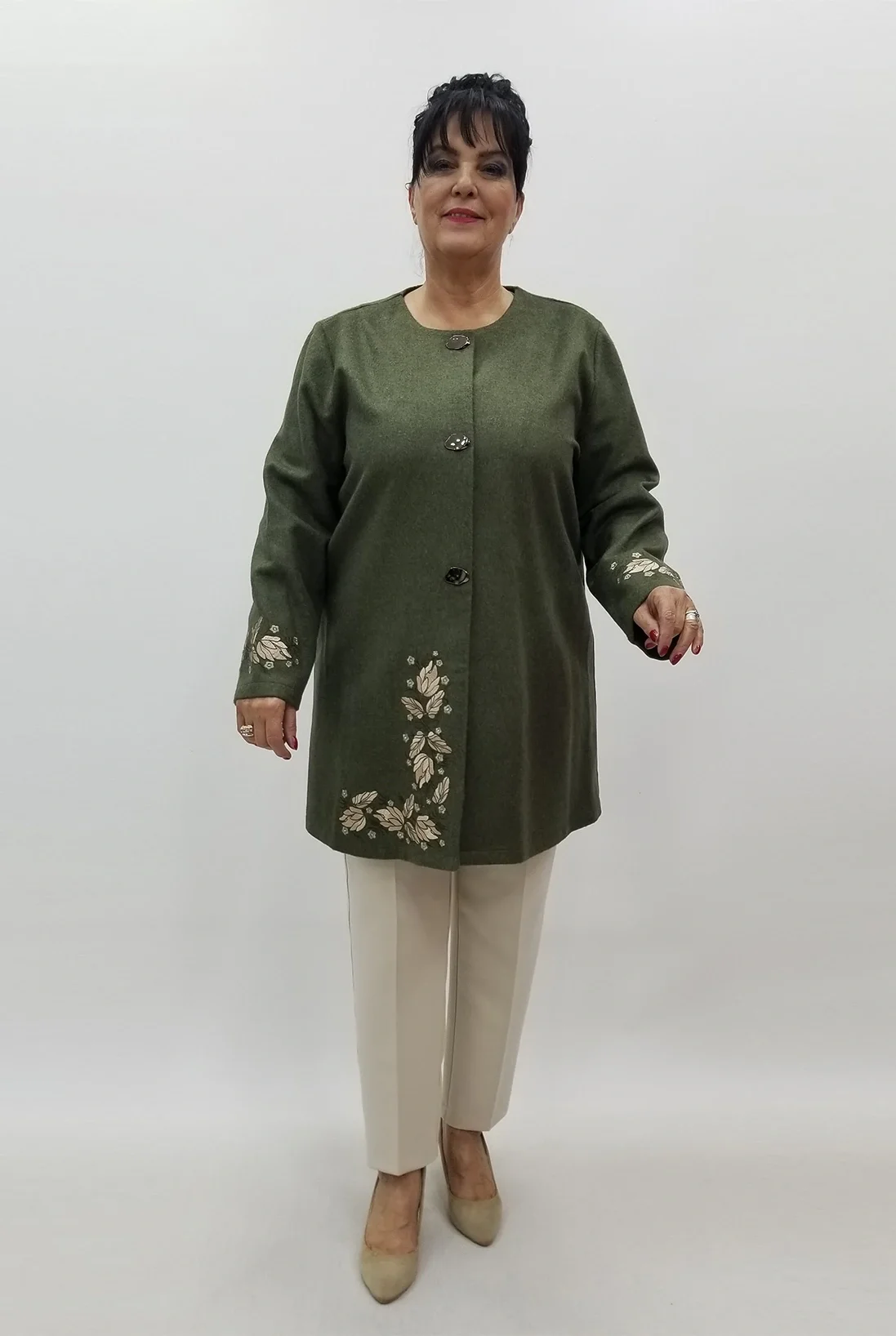 Miraggio Büyük Beden Ceket 4156 HAKİ