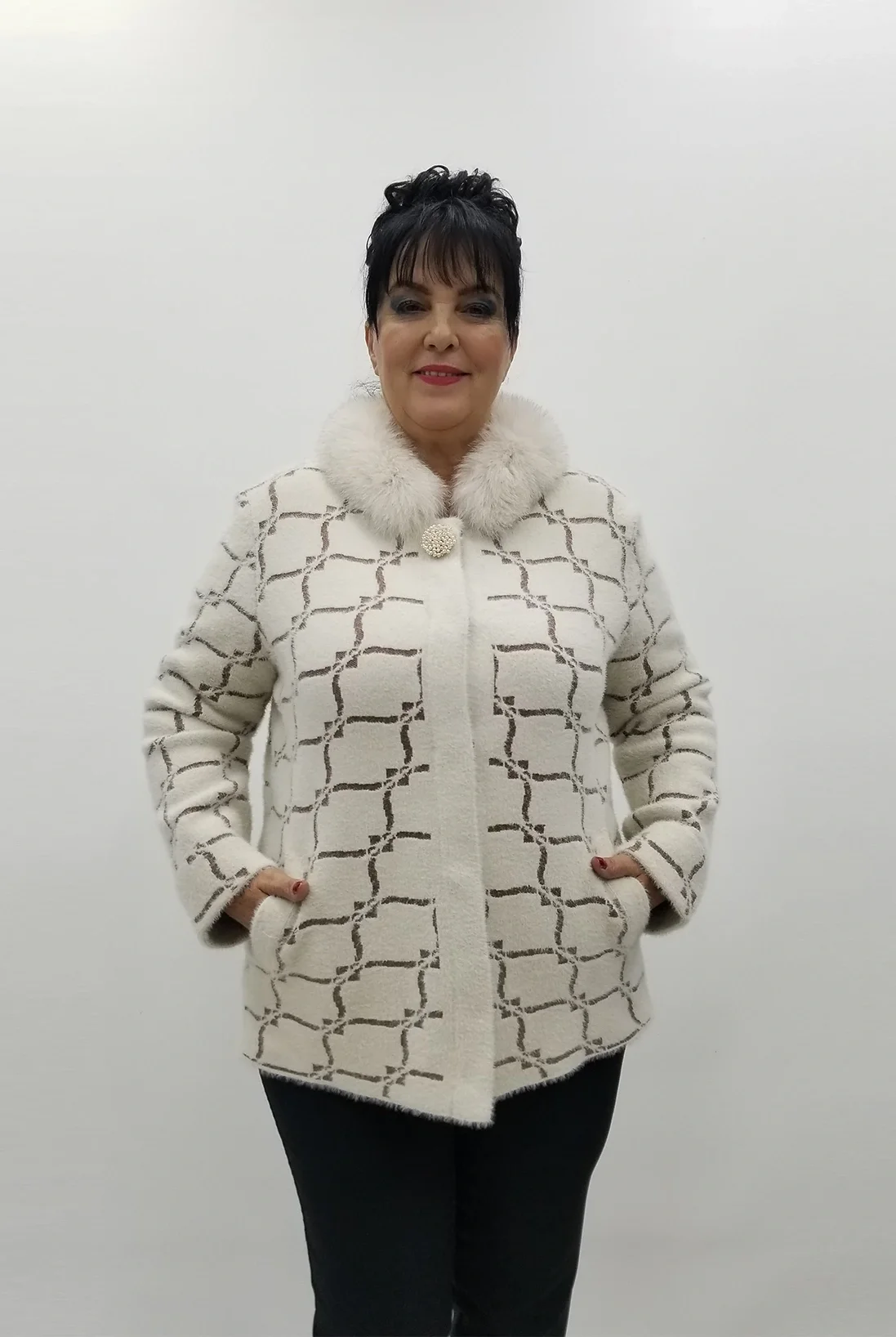 Miraggio Büyük Beden Ceket 4162 KREM