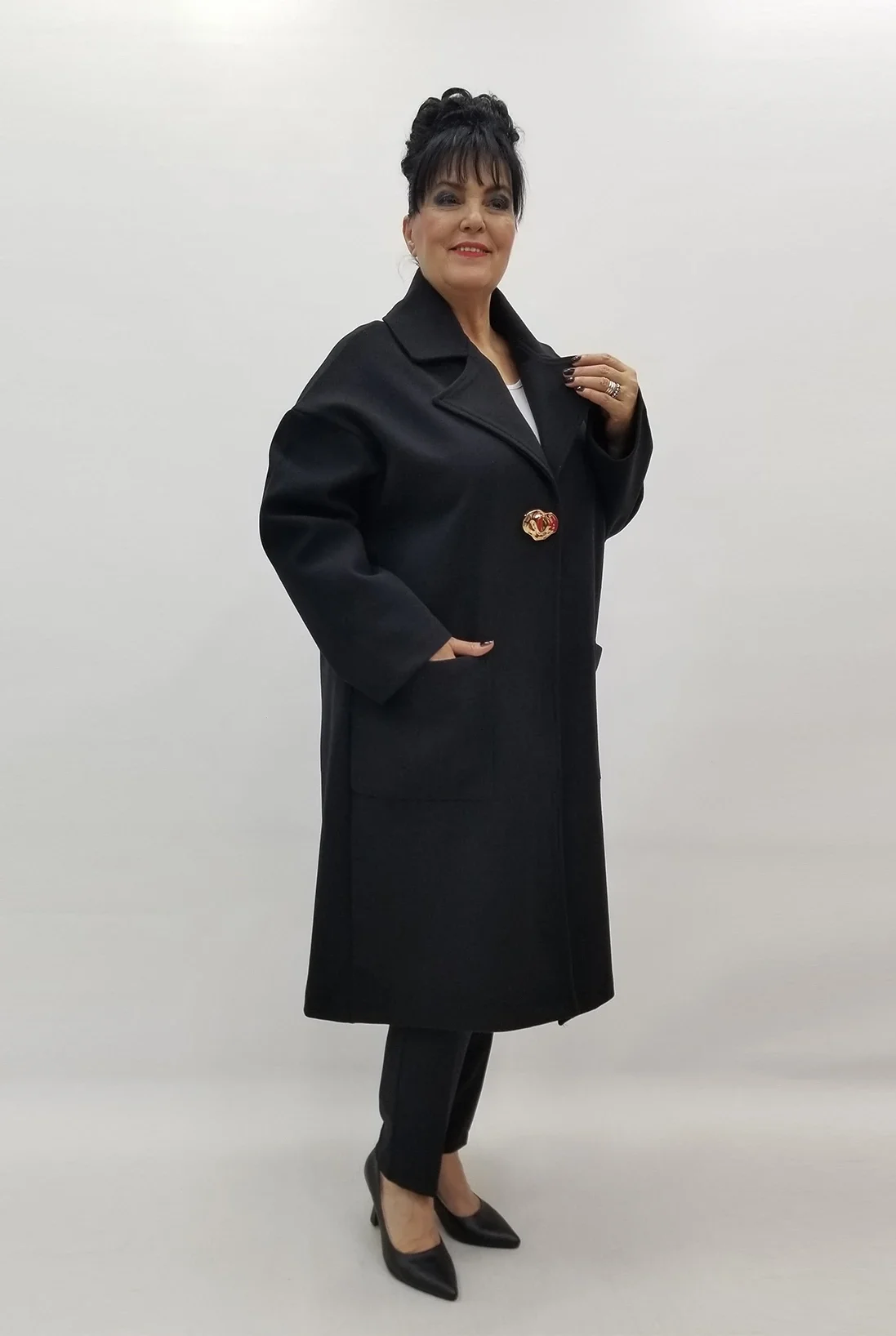 Miraggio Büyük Beden Kaban 4175 SİYAH