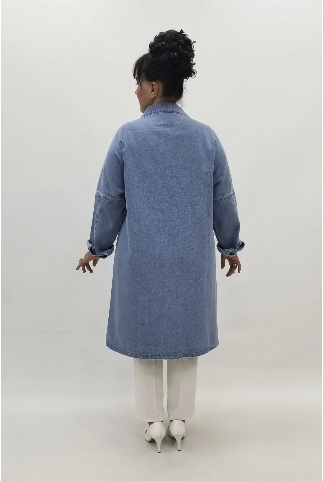 Miraggio Büyük Beden Ceket 98082 KOT MAVİ