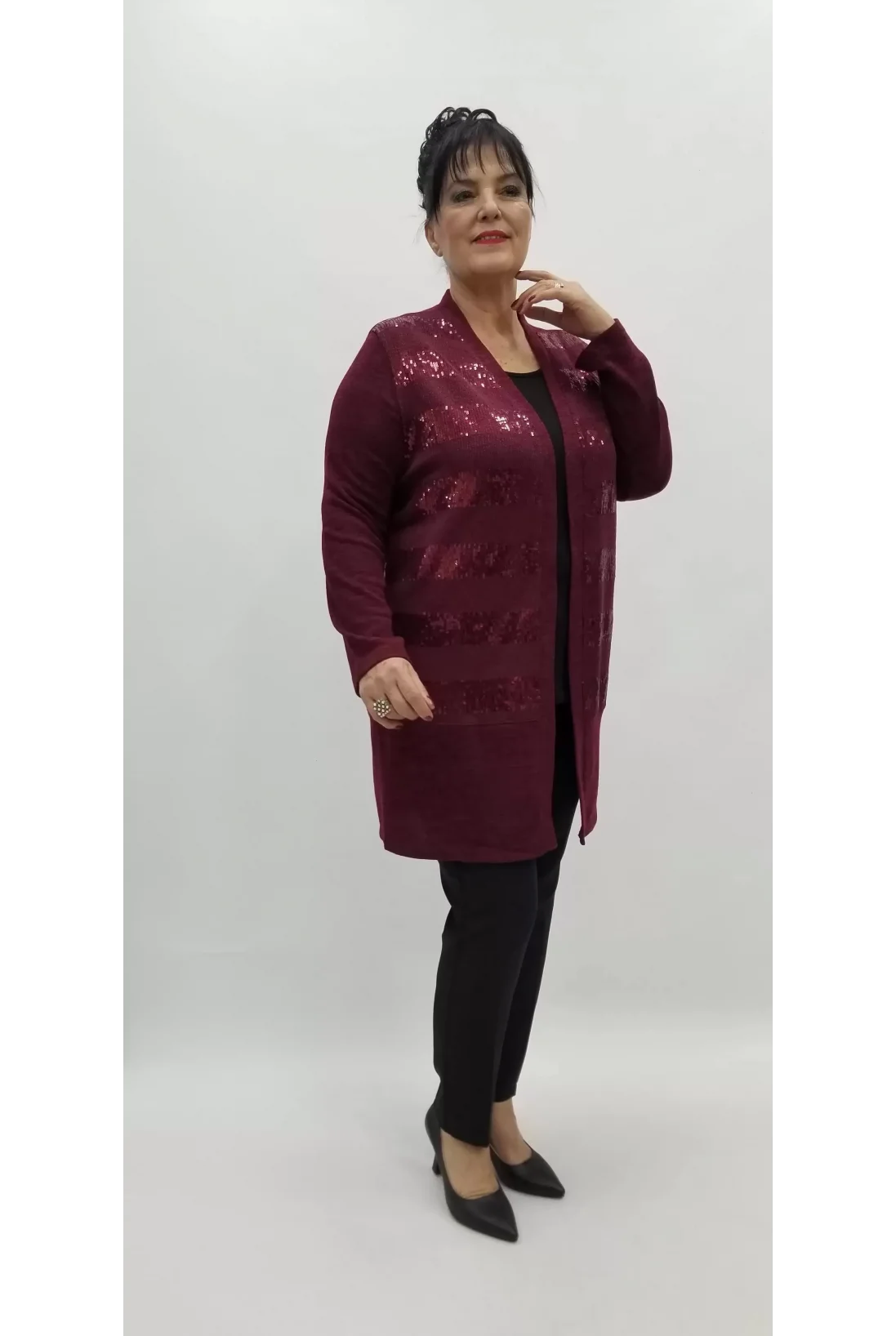 Miraggio Büyük Beden Ceket 98372 BORDO