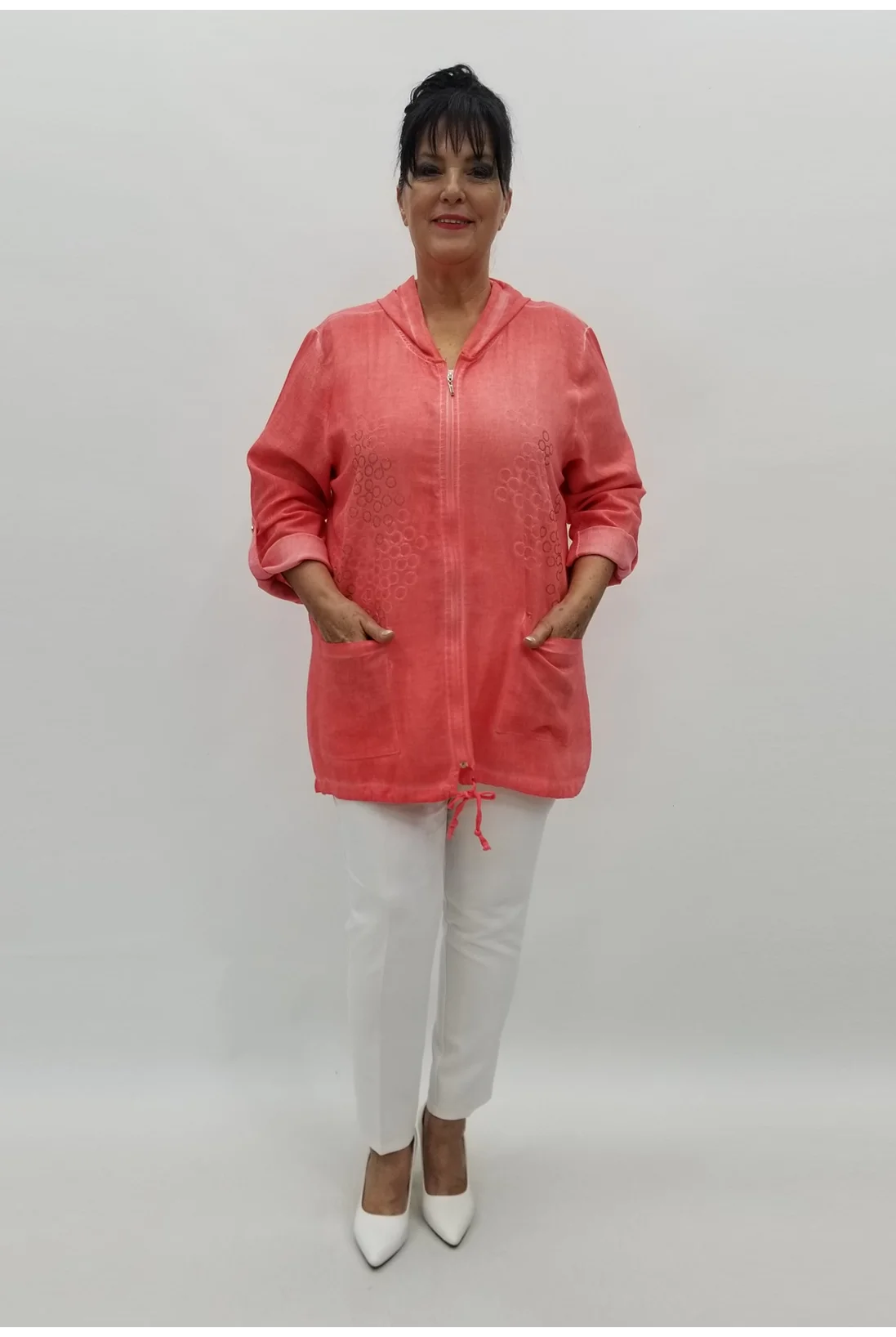 Miraggio Büyük Beden Ceket 98902 NAR ÇİÇEĞİ