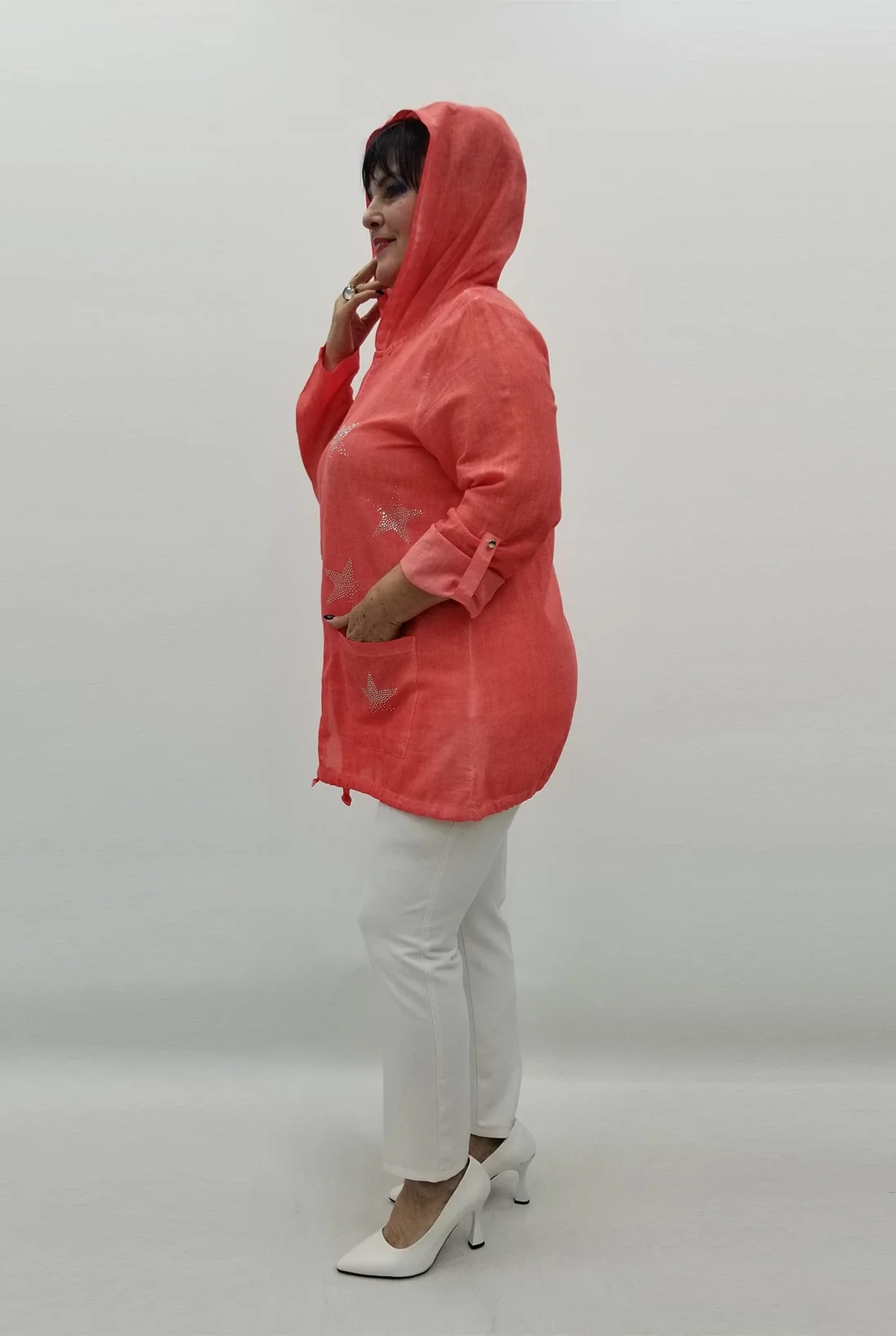 Miraggio Büyük Beden Ceket 99066 NAR ÇİÇEĞİ