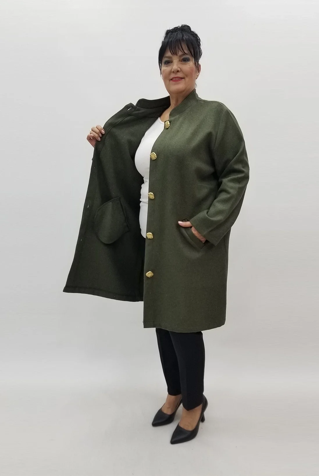 Miraggio Büyük Beden Ceket 99076 HAKİ