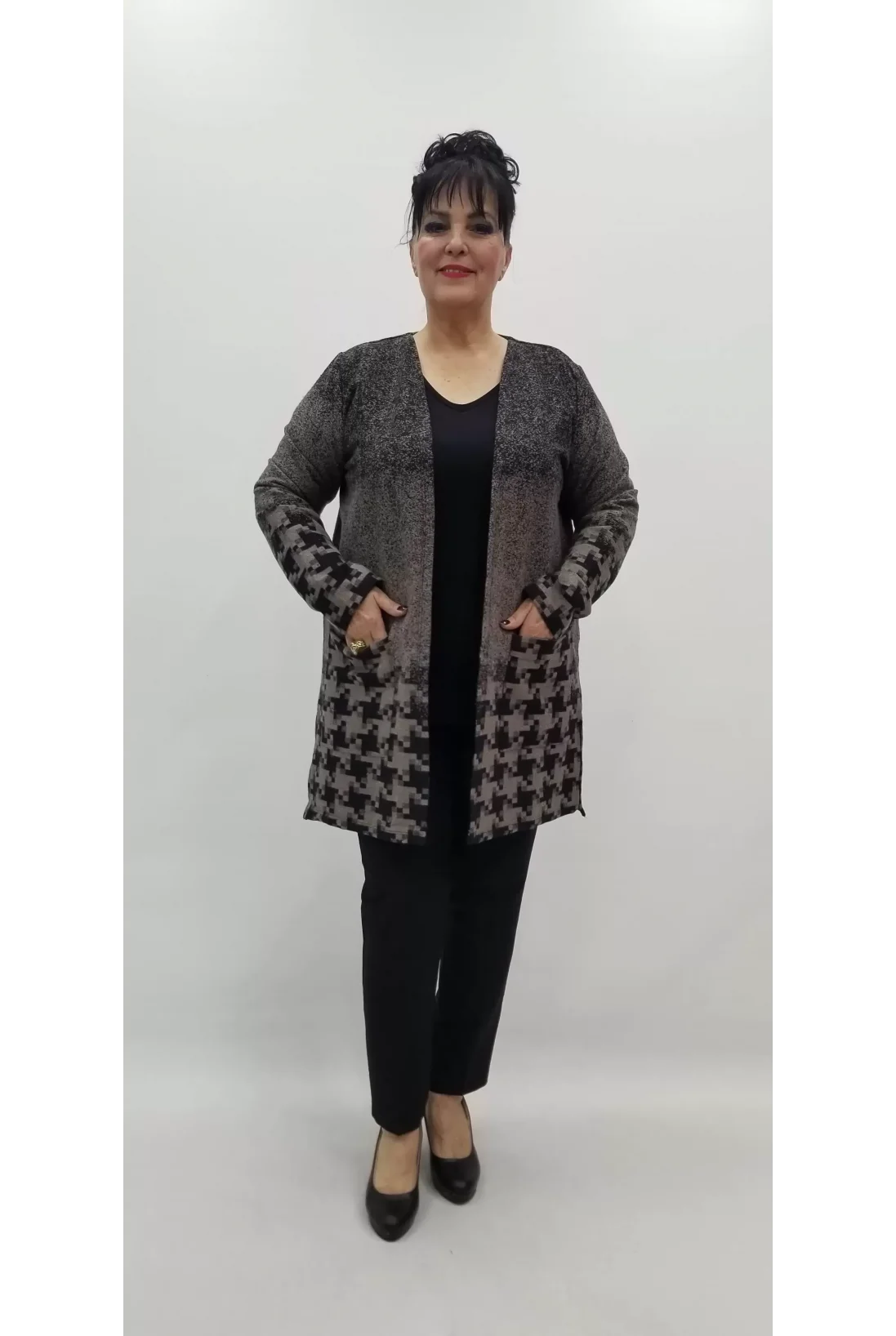 Miraggio Büyük Beden Ceket 99302 KAHVE