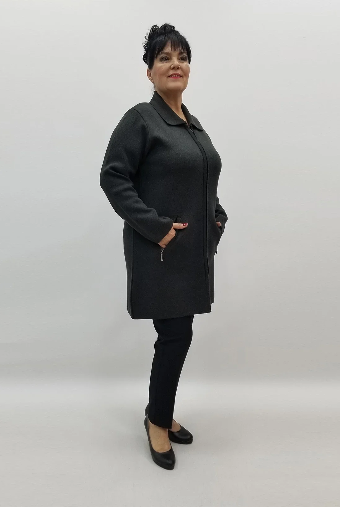 Miraggio Büyük Beden Ceket 99362 FÜME