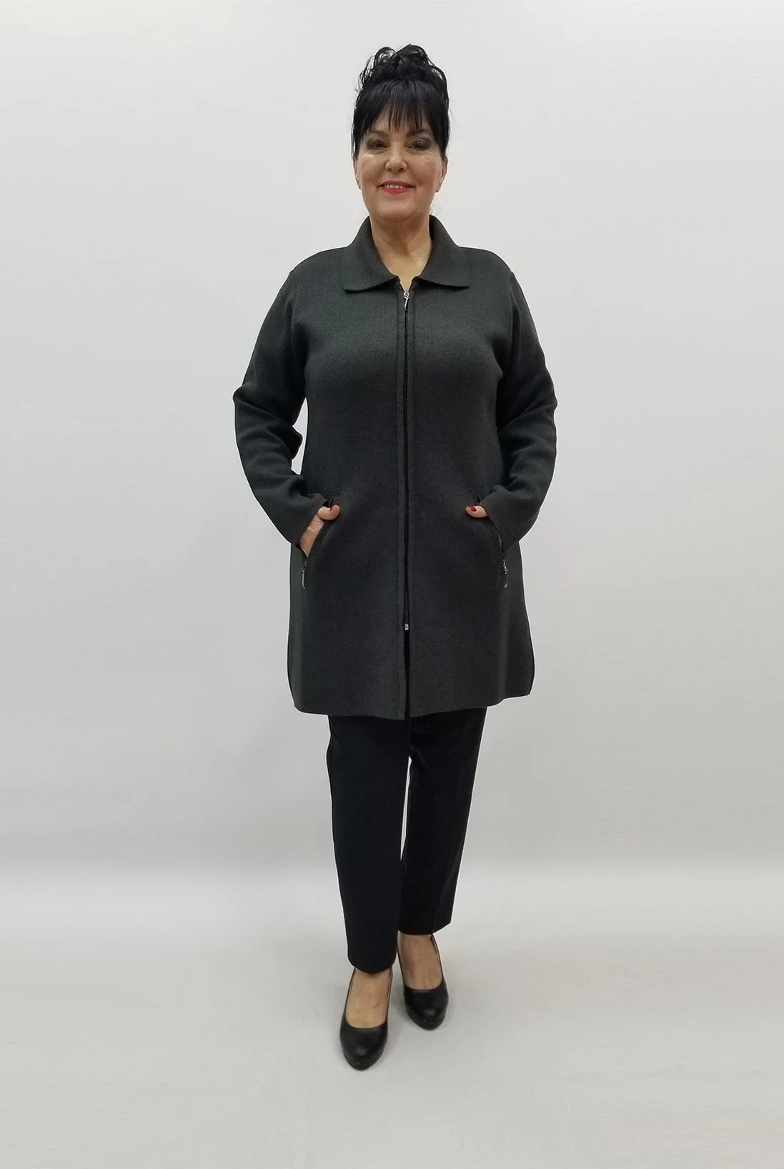 Miraggio Büyük Beden Ceket 99362 FÜME