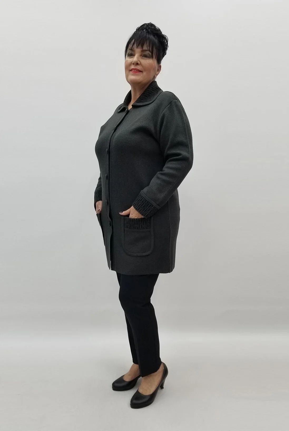 Miraggio Büyük Beden Ceket 99363 FÜME