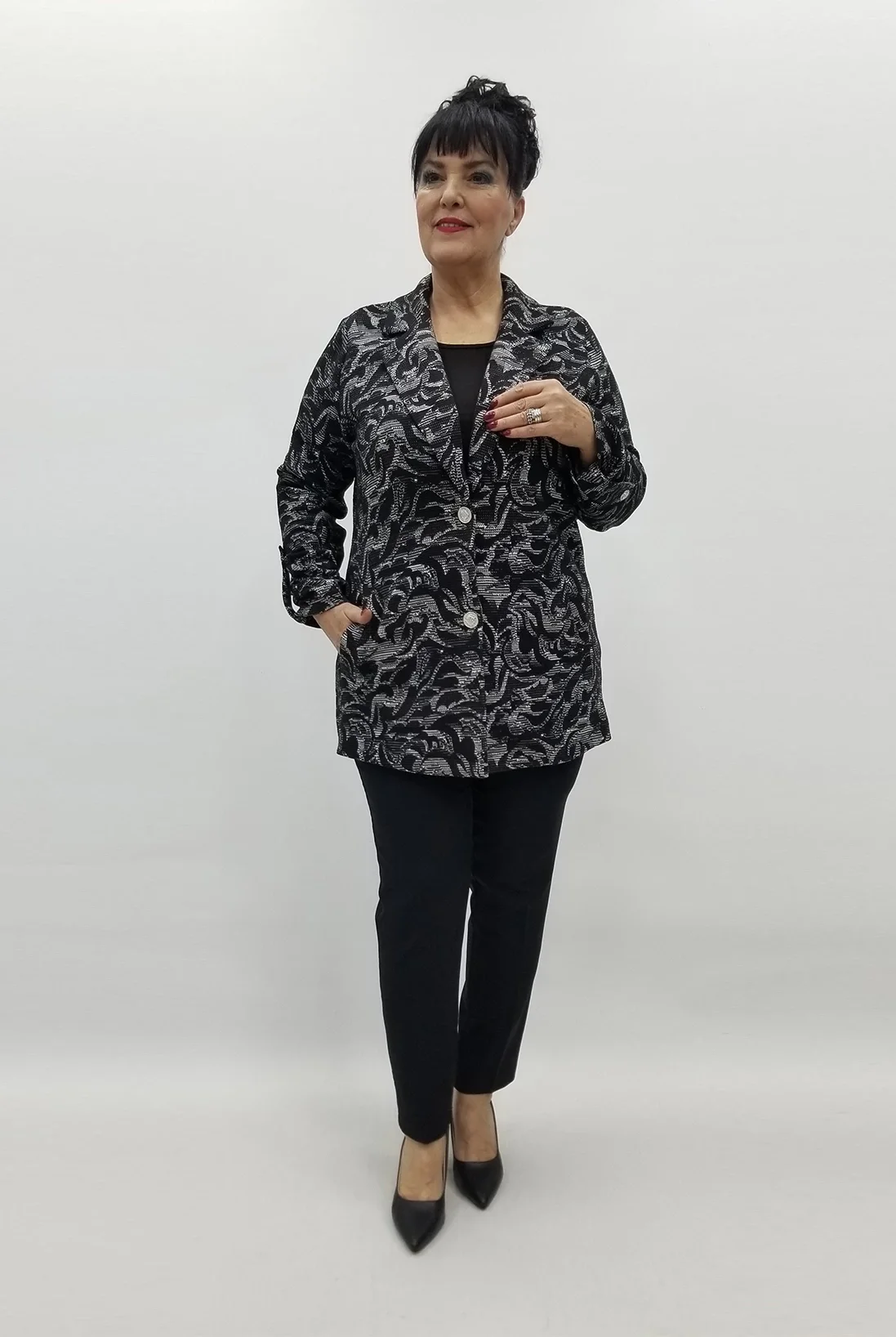 Miraggio Büyük Beden Ceket 99452 SİYAH