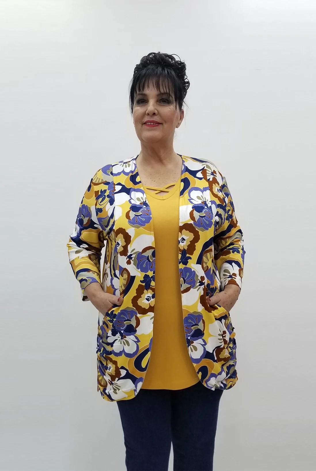 Miraggio Büyük Beden Ceket 99548 SARI