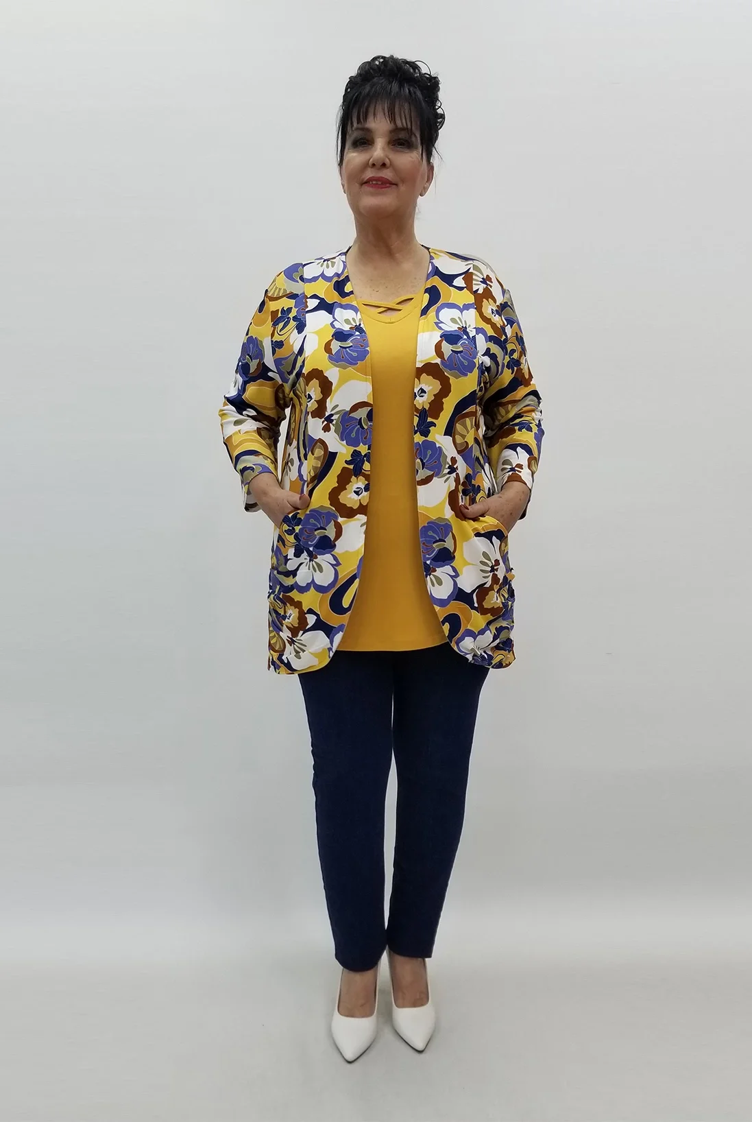 Miraggio Büyük Beden Ceket 99548 SARI