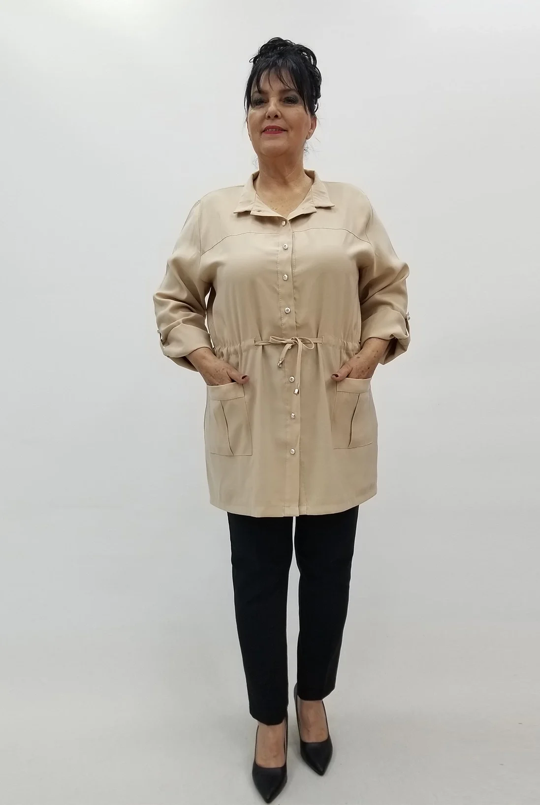 Miraggio Büyük Beden Ceket 99708 BEJ