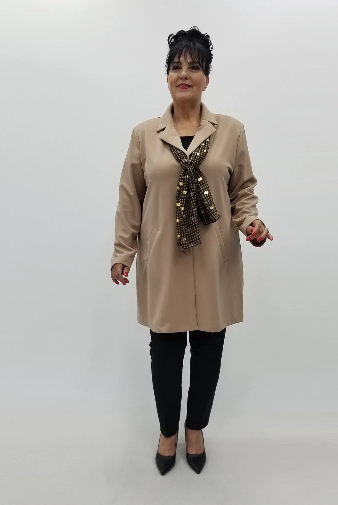 Miraggio Büyük Beden Ceket 99775 A-KAHVE