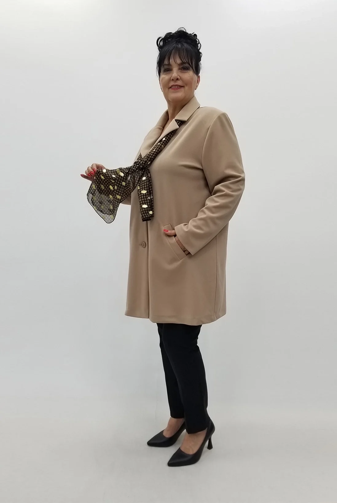 Miraggio Büyük Beden Ceket 99775 A-KAHVE