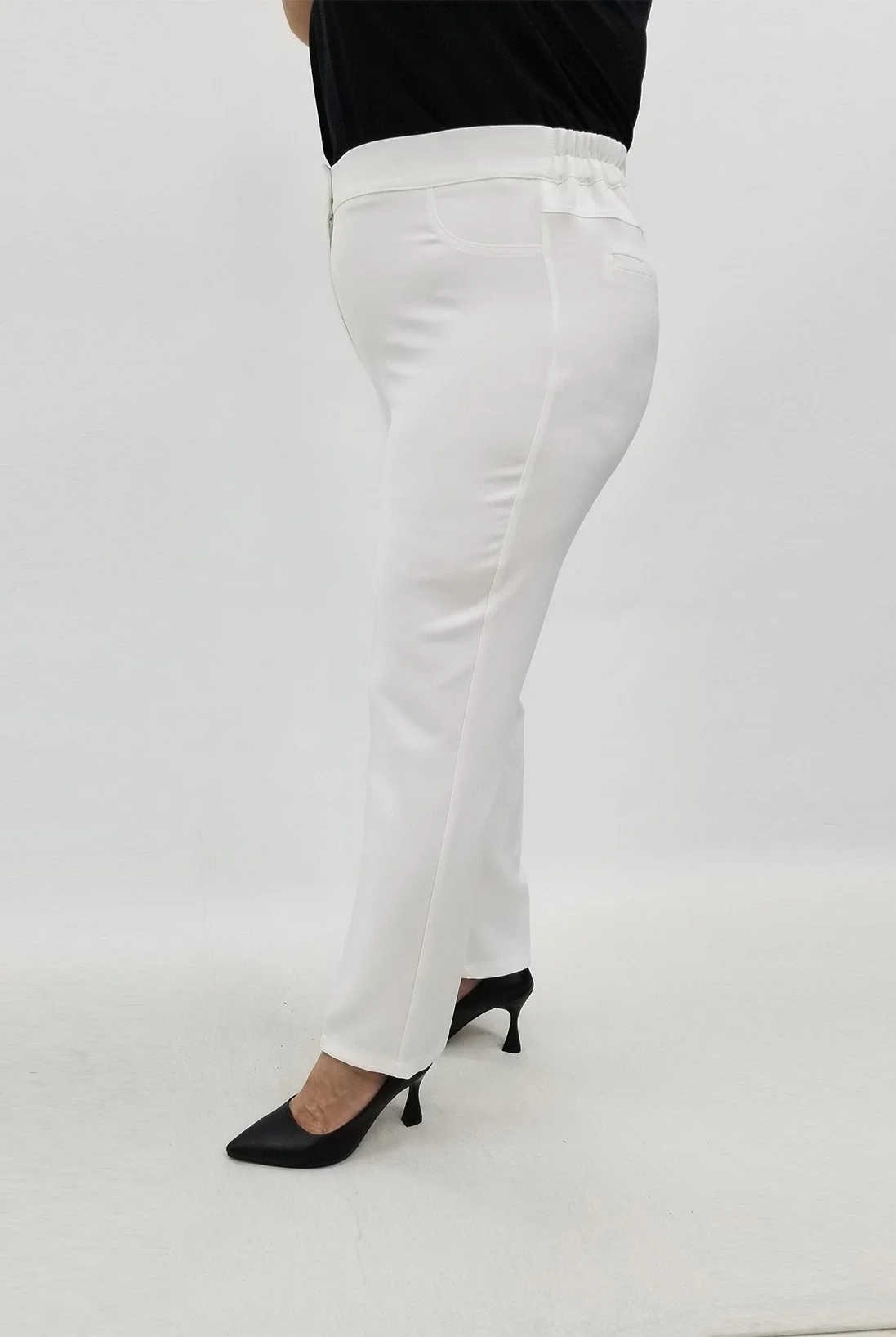 Miraggio Büyük Beden Pantolon 99776 BEYAZ