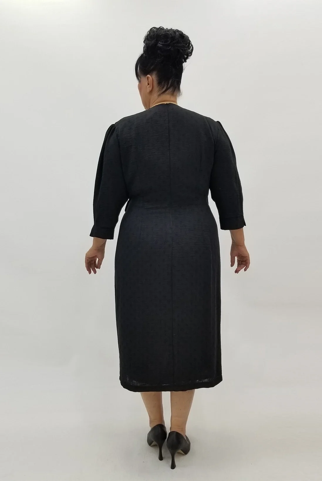 Miraggio Büyük Beden Elbise 4039 SİYAH