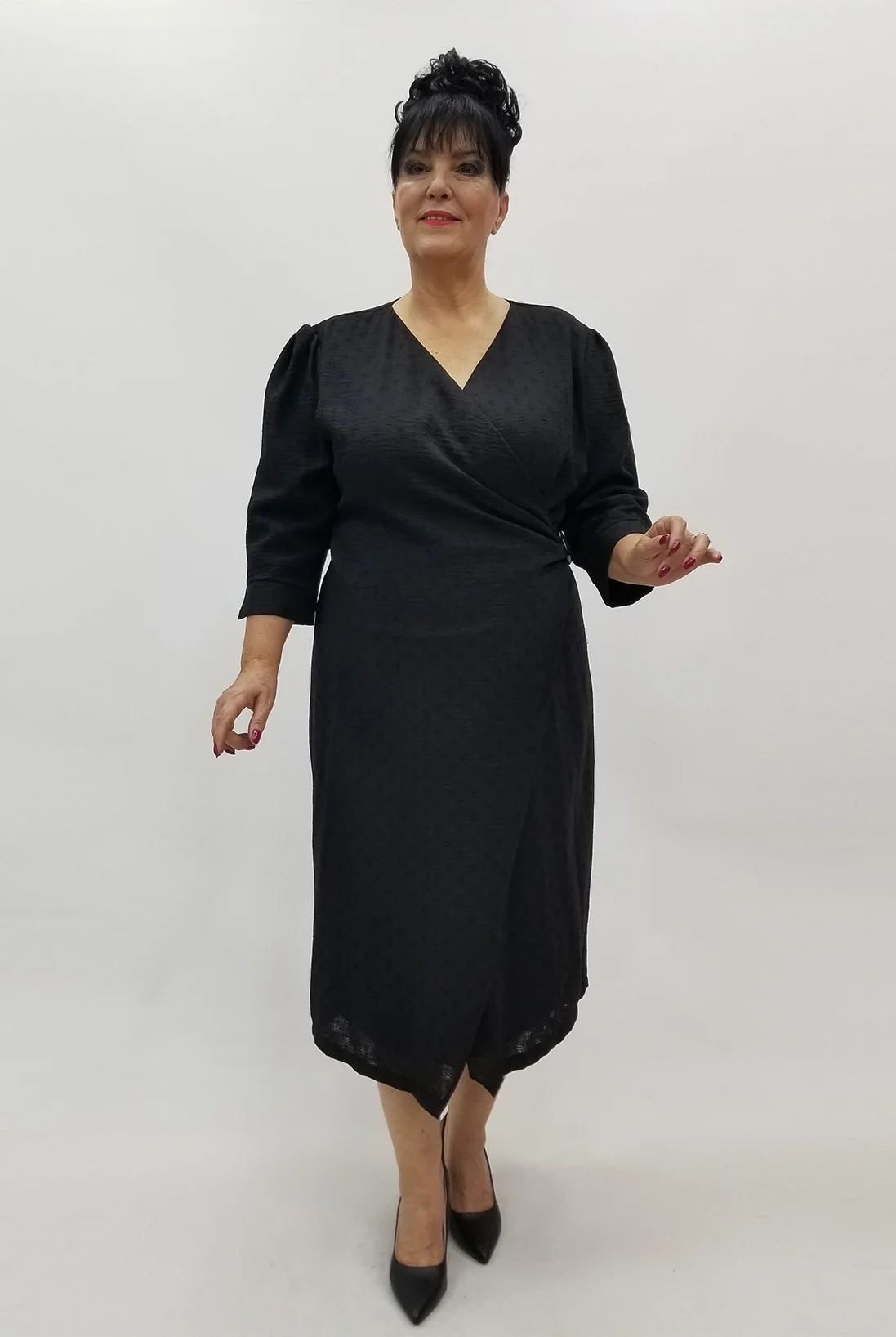 Miraggio Büyük Beden Elbise 4039 SİYAH