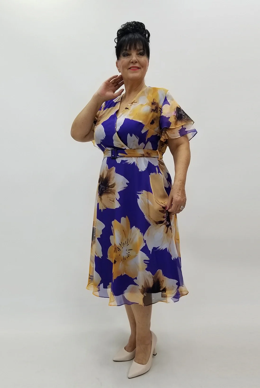 Miraggio Büyük Beden Elbise 4040 HARDAL