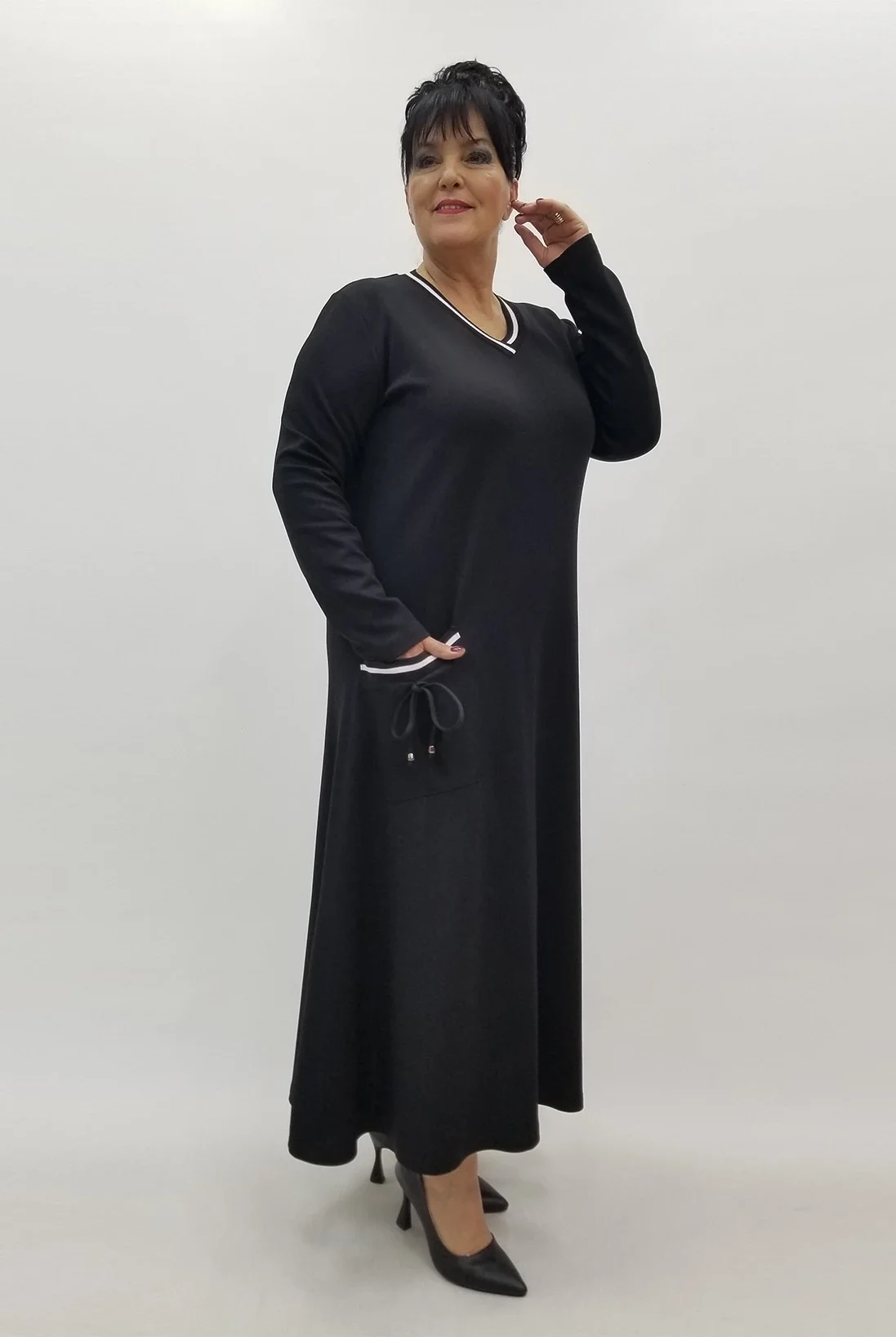 Miraggio Büyük Beden Elbise 4100 SİYAH