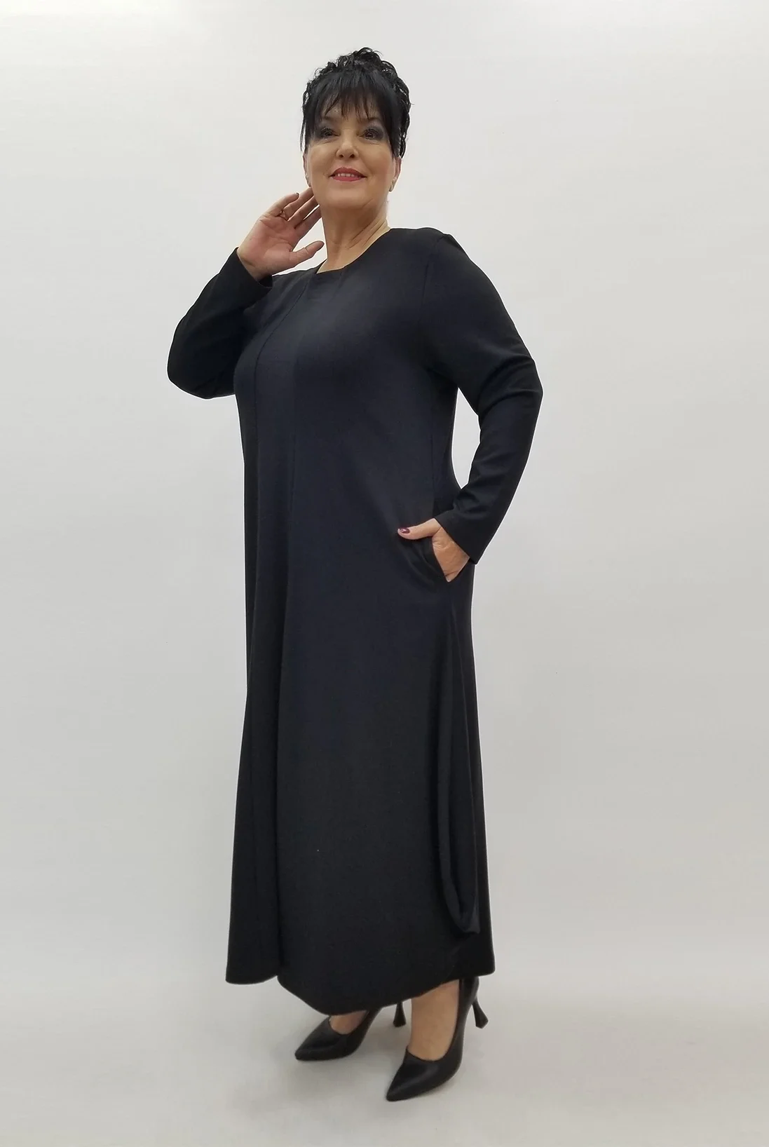 Miraggio Büyük Beden Elbise 4101 SİYAH