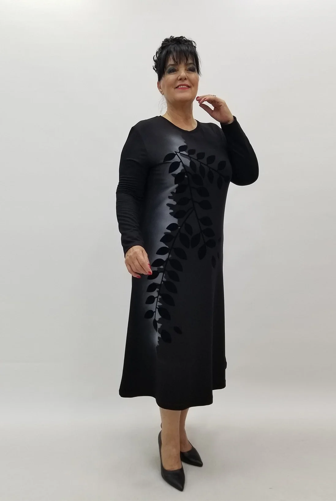 Miraggio Büyük Beden Elbise 4115 SİYAH